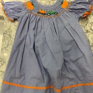 Pumpkin Smocked Dress